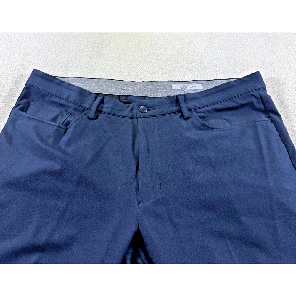 Greg Norman Pants Mens 36x30 Blue Stretch Performance Golf Dress Trousers